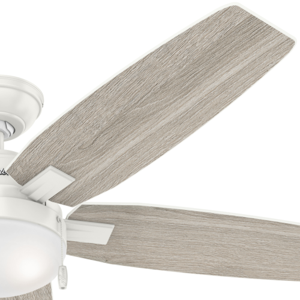 Hunter Fan 54 inch Casual Matte Black Indoor Ceiling Fan with Light and